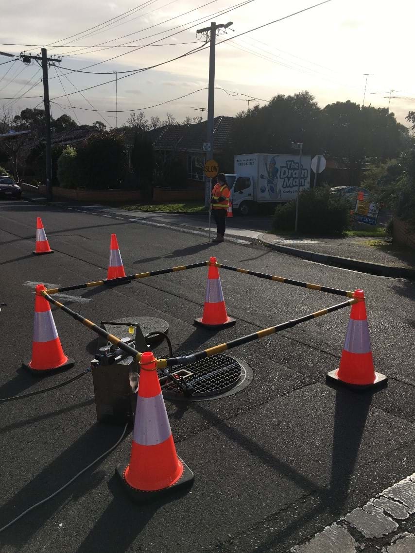 Trenchless Pipe Relining Setup